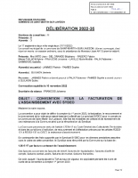 DELIB202235BIS-CONVENTION FACTURATION ASSAINISSEMENT AVEC SYDEO