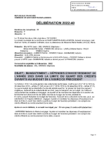 DELIB202240-QUART DES CRÉDITS OUVERTS AU BUDGET DE L’EXERCICE PRÉCÉDENT