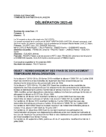 DELIB 48 REMBOURSEMENT DES FRAIS DE DEPLACEMENT