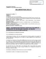 DELIB202521-CREATION EMPLOI PERMANENT DE SECRETAIRE GENERAL DE MAIRIE