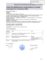 LISTEDELIB2507-CONSEIL DU 31 10 2025