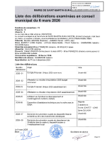 LISTEDELIB2601-LISTE DELIBEARATIONS CONSEIL DU 6 MARS 2026