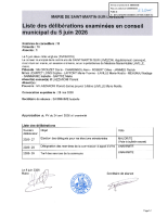 LISTEDELIB2605-CONSEIL DU 5 JUIN 2026